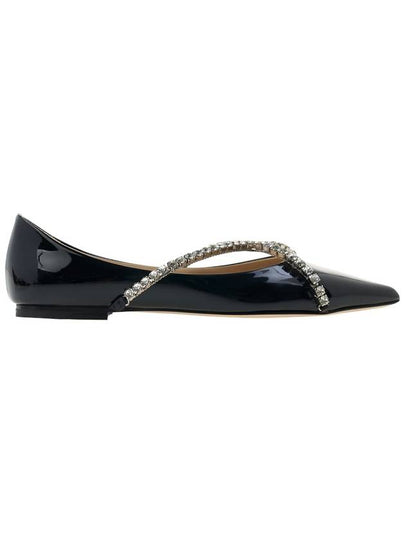 Women s Genevi Flat Shoes BOB BLACK CRYSTAL - JIMMY CHOO - BALAAN 2