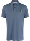 Pique Stretch Cotton Short Sleeve Polo Shirt Dark Blue - STONE ISLAND - BALAAN 2