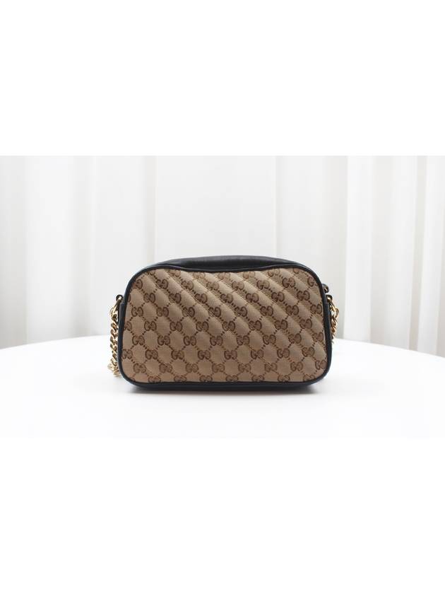 GG Marmont Small Canvas Leather Quilted Cross Bag 447632 - GUCCI - BALAAN 4