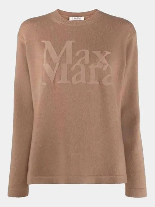 Women's Amalfi Logo Crew Neck Wool Brown Knit 93611021600 009 - MAX MARA - BALAAN 1