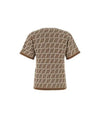 FF Jacquard Short Sleeve T-Shirt Brown - FENDI - BALAAN 3