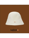 Logo Bucket Hat Ivory Orange Label Angora Bucket Hat EC00680 - MAHES - BALAAN 3