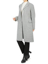 Women's Double Face Wrap Wool Single Coat Grey - THEORY - BALAAN 8