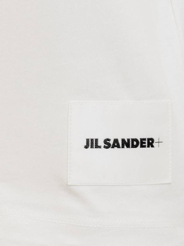 Logo Label Cotton 3 Pack Short Sleeve T-Shirt White - JIL SANDER - BALAAN 5