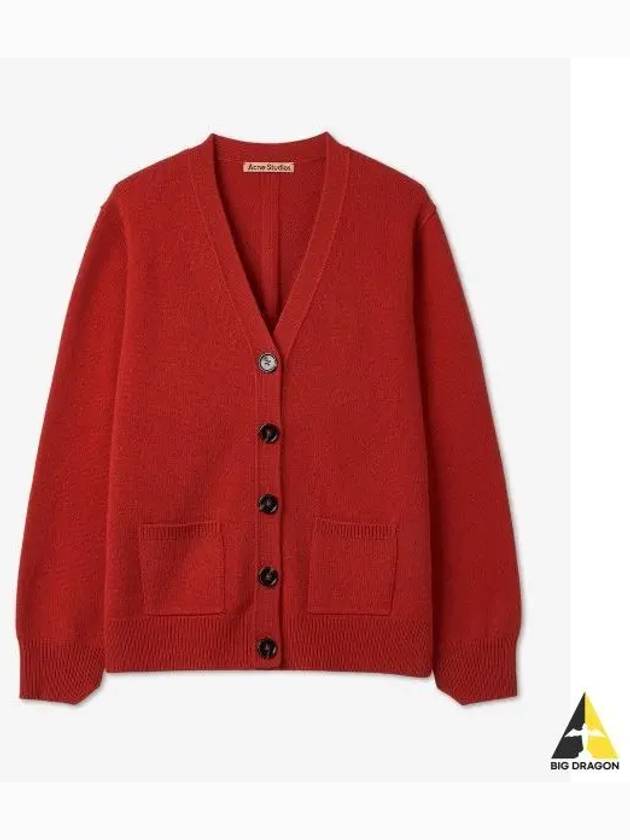 Wool Blend Cardigan Red - ACNE STUDIOS - BALAAN 2