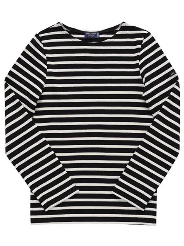 6870 NOIR ECRU Meridien Modern Striped Long Sleeve T Shirt - SAINT JAMES - BALAAN 3