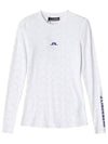 Tekla Print Bridge Crew Neck Long Sleeve T-Shirt White - J.LINDEBERG - BALAAN 2