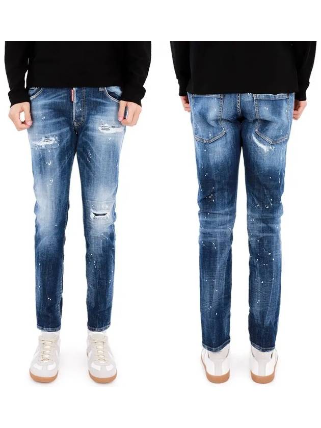 Distressed Straight Jeans Blue - DSQUARED2 - BALAAN 3