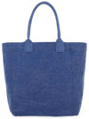 Yenky Embroidered Logo Shopper Tote Bag Blue - ISABEL MARANT - BALAAN 3