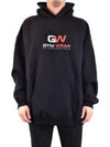 Gymwear Logo Print Cotton Hoodie Black - BALENCIAGA - BALAAN 2