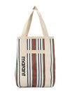 Darwen Striped Small Nylon Tote Bag Red - ISABEL MARANT - BALAAN 2