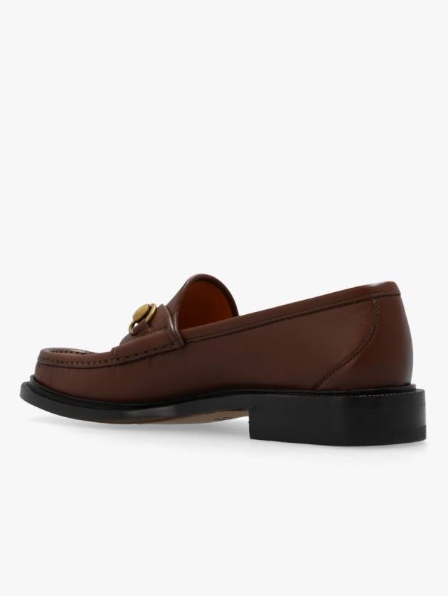 Men's Horsebit Square Toe Loafer Brown - GUCCI - BALAAN.