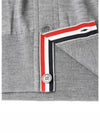 4-Bar Stripe Sustainable Merino Wool Cardigan Grey - THOM BROWNE - BALAAN 10