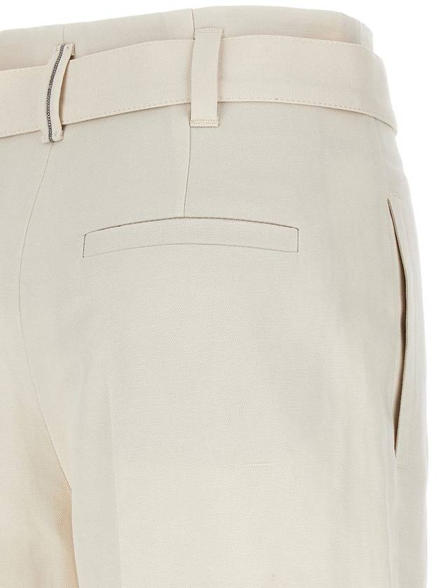 Brunello Cucinelli Linen Trousers - BRUNELLO CUCINELLI - BALAAN 4