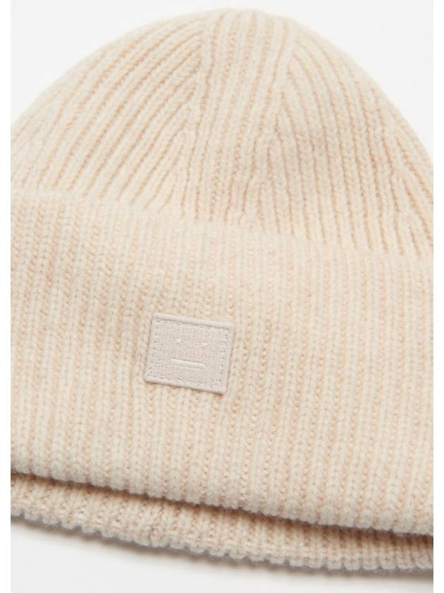 Small Face Logo Beanie Oatmeal Melange - ACNE STUDIOS - BALAAN 3