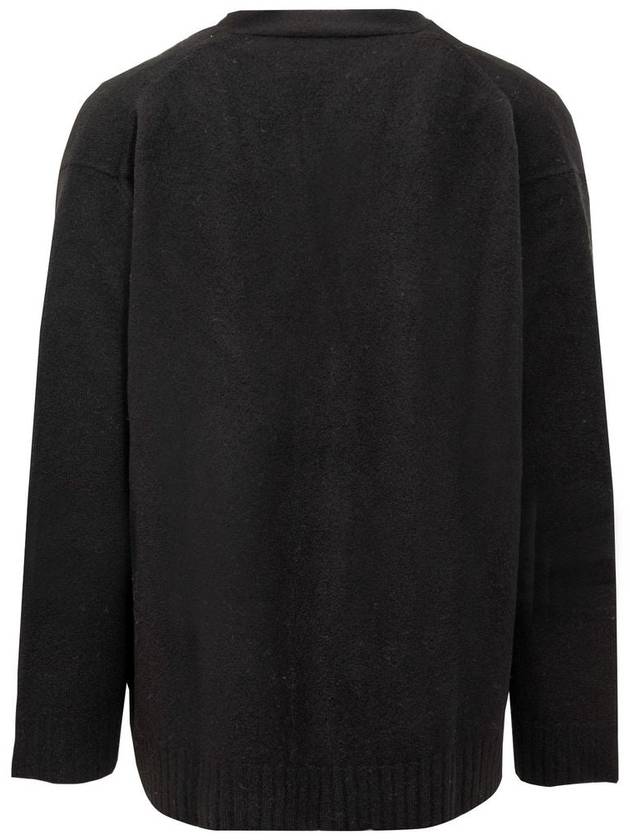 Voile Wool Cardigan Black - JIL SANDER - BALAAN 3