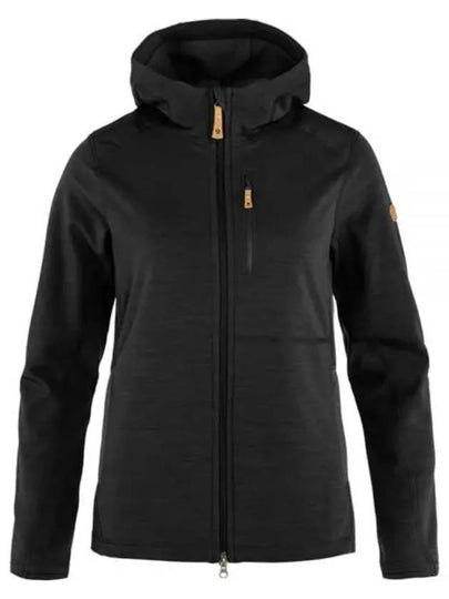 Women's Keb Fleece Hoodie Mesa Black - FJALL RAVEN - BALAAN 2