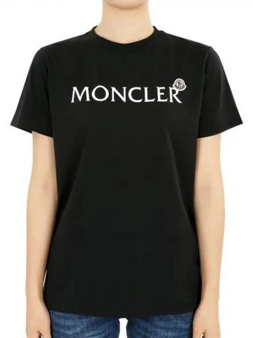 Kids lettering logo wappen short sleeve black 8C00003 89AFV 999 12 14A Adult wearable 271189 1053874 - MONCLER - BALAAN 1