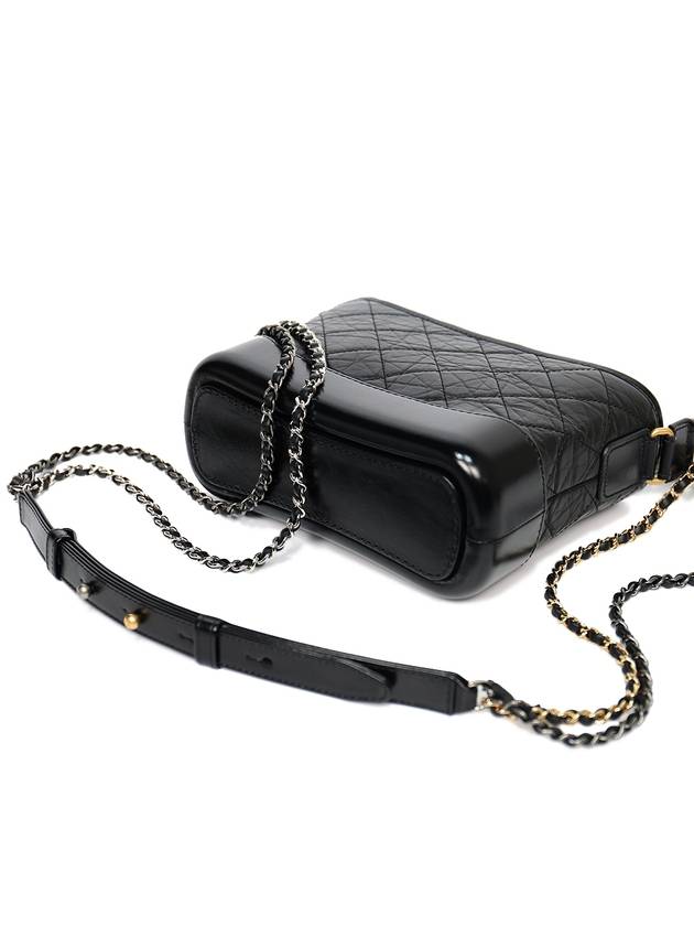 Gabrielle Calfskin Small Hobo Cross Bag Black - CHANEL - BALAAN 6