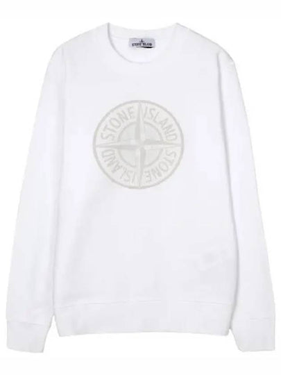 Men's Industrial One Print Sweatshirt White - STONE ISLAND - BALAAN 2