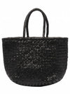 Grace Small Leather Basket Tote Bag Black - DRAGON DIFFUSION - BALAAN 1