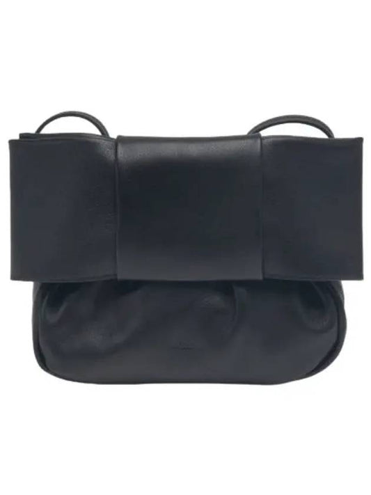 Bow Ribbon Shoulder Bag Black - JIL SANDER - BALAAN 1