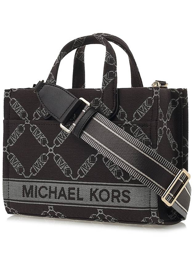 Gigi Small Jacquard Tote Bag Chocolate - MICHAEL KORS - BALAAN 3