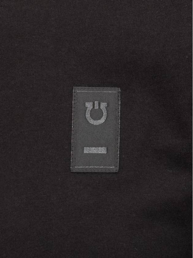 Crewneck Logo Cotton Short Sleeve T-Shirt Black - SALVATORE FERRAGAMO - BALAAN 4