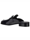 Triangle Logo Patent Leather Mules Black - PRADA - BALAAN.