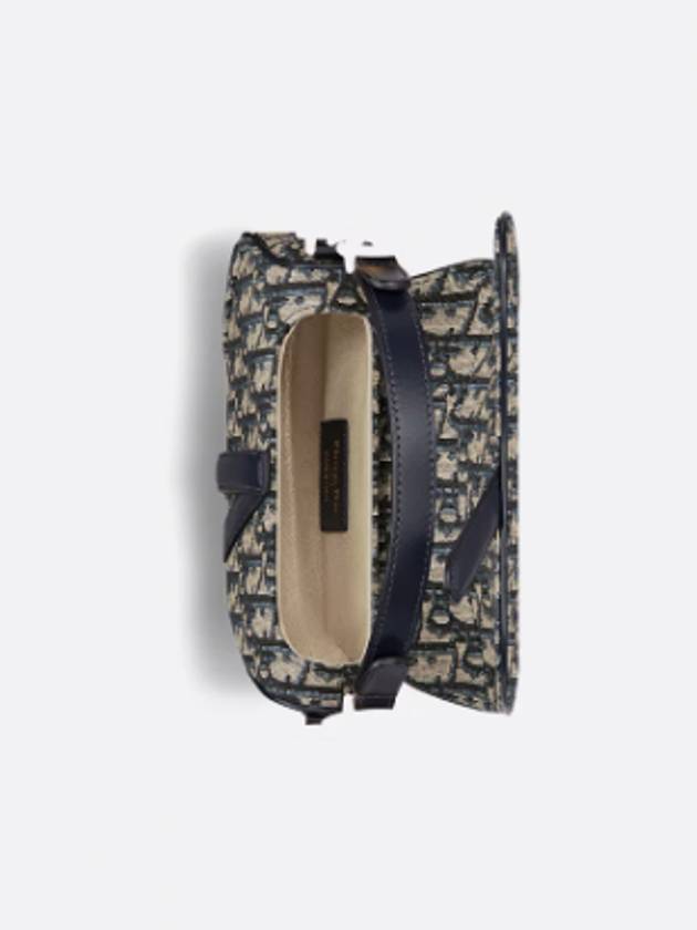 Saddle Oblique Jacquard Mini Shoulder Bag Blue - DIOR - BALAAN 5