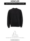 Tonal Logo Crew Neck Sweatshirt Black - MONCLER - BALAAN 3