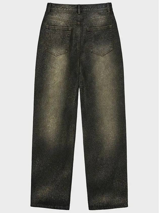 Splash straight denim pants black - NOIRER - BALAAN 4