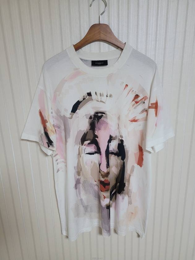 White Madonna Overfit Short Sleeve T Shirt S - GIVENCHY - BALAAN 1