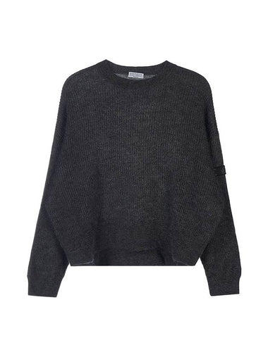 Crew Neck Knit Top Grey - BRUNELLO CUCINELLI - BALAAN 1