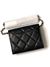 24 Years Classic Caviar Chain Wallet Black AP0238 WOC Mini Bag - CHANEL - BALAAN 3