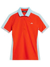 Demi Short Sleeve Polo Shirt Tangerine Tango - J.LINDEBERG - BALAAN 2