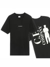 Jersey Reverse Print Short Sleeve T-Shirt Black - CP COMPANY - BALAAN 2