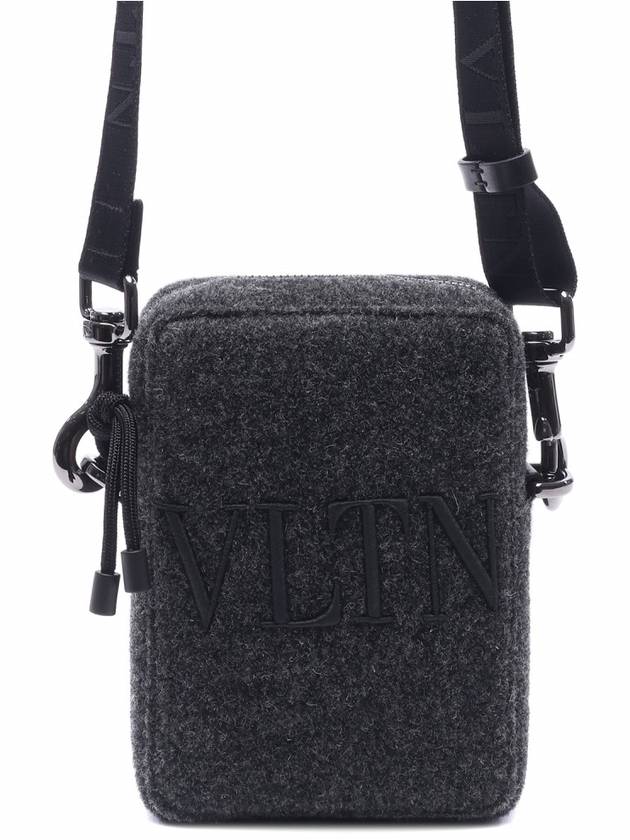 VLTN Embroidered Cross Bag Grey - VALENTINO - BALAAN 3