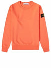 Wappen Patch Crew Neck Sweatshirt Orange - STONE ISLAND - BALAAN 2