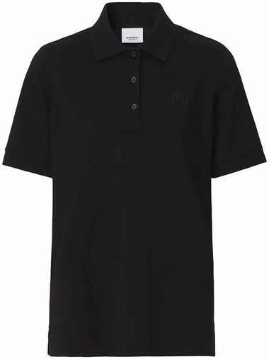 Women's TB Monogram Polo Shirt Black - BURBERRY - BALAAN 1