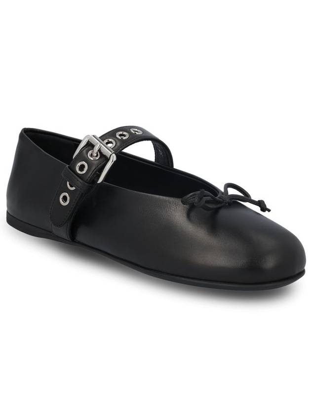 Leather Ballerinas Black - MIU MIU - BALAAN 3