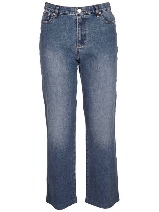 Women's Sailor Crop Straight Jeans Blue - A.P.C. - BALAAN.