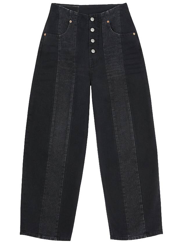 Women's Cropped Cotton Jeans Black - MAISON MARGIELA - BALAAN 2