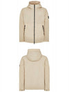 Men's Wappen Patch Nylon Hooded Jacket Beige - STONE ISLAND - BALAAN 5