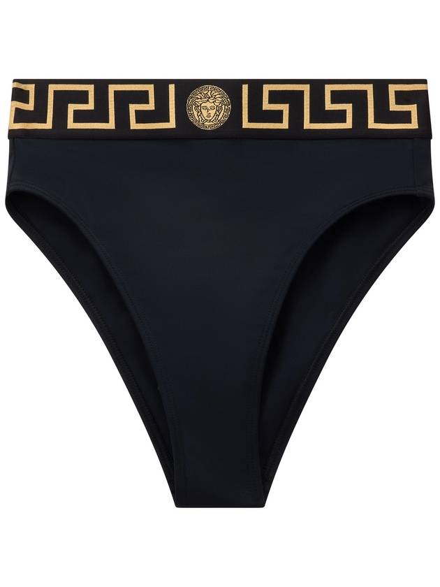 Greca Border High Waist Bikini Bottom Black - VERSACE - BALAAN 2