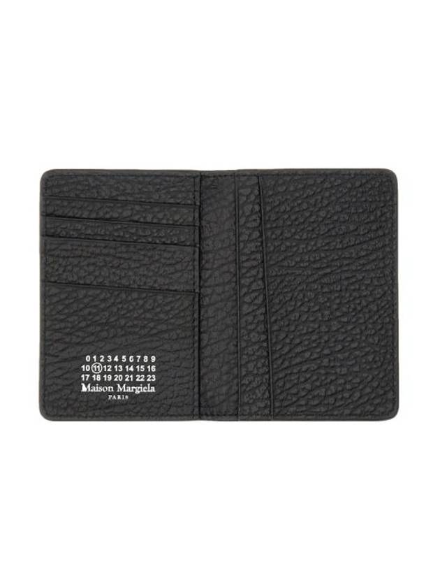 Bovine Leather Card Wallet Black - MAISON MARGIELA - BALAAN 5