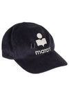 Tyron Embroidered Logo Corduroy Ball Cap Faded Night - ISABEL MARANT - BALAAN 2