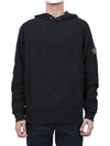 Compass Logo Patch Hoodie Black - STONE ISLAND - BALAAN 3