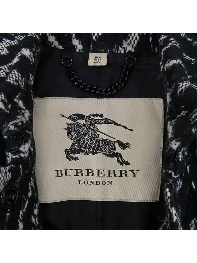 Smith Market Used Luxury Herringbone Coat Women s Clothing - BURBERRY - BALAAN 4