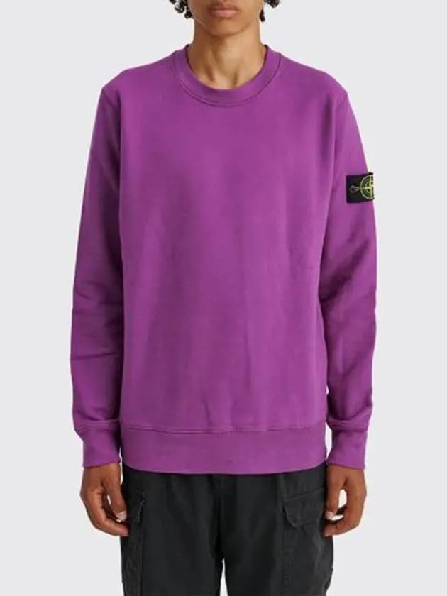 Stone Island Compass Waffen Logo Garment Dyed Sweatshirt Sweatshirt Magenta - STONE ISLAND - BALAAN 2